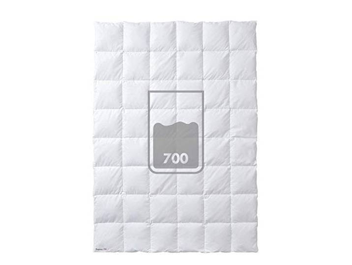 Kauffmann First Class Elegance 700 Daunendecke, Kassettendecke 4x6 6cm Steg, Wärmeklasse: Extra Warm, 155 x 220 cm, 60° waschbar