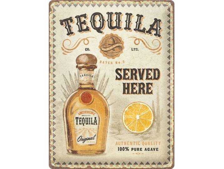 Wandbord 30 x 40 cm - Tequila Served Here