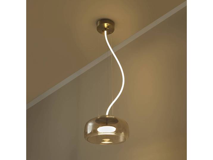 OSRAM Hängelampe DECOR GLOW, messing / gold, für Wohn- / Esszimmer, Glas, Modern, Pendelleuchte