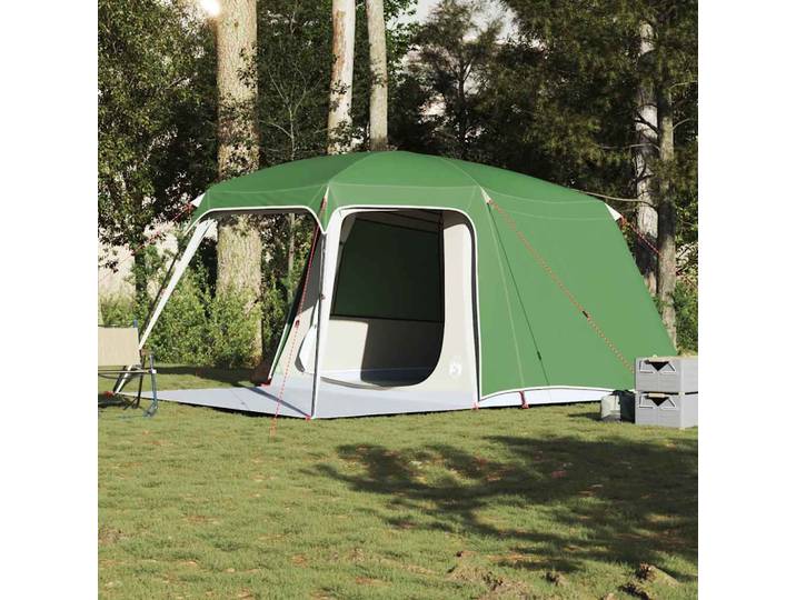vidaXL Campingzelt mit Vorzelt 5 Personen Grün Wasserdicht