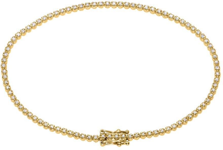 Brilladia Tennisarmband für Damen aus 585er Gold mit Diamanten gold