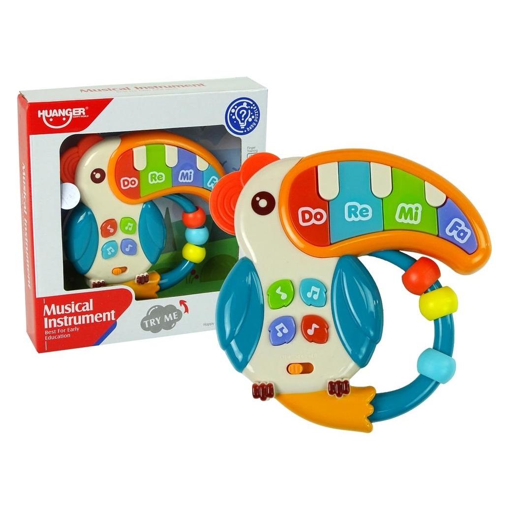 Lean Toys Papageien-Musikklavier mit Licht und Ton (41472411)