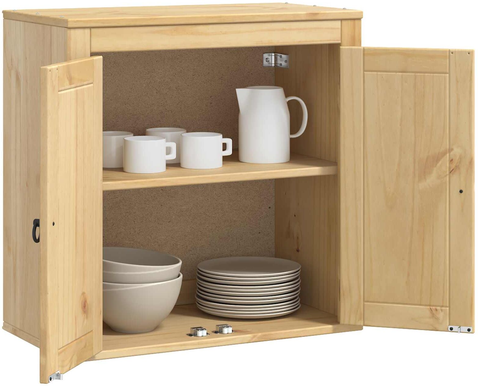 vidaXL Armoire SKI Brun Miel 60 x 32 x 60 cm Pin massif