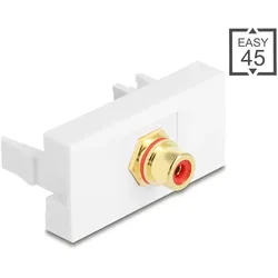 DELOCK Easy 45 Modul Cinch Buchse zu Cinch Buchse vergoldet extern retail