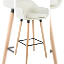 CLP Barhocker Grant Kunstleder creme