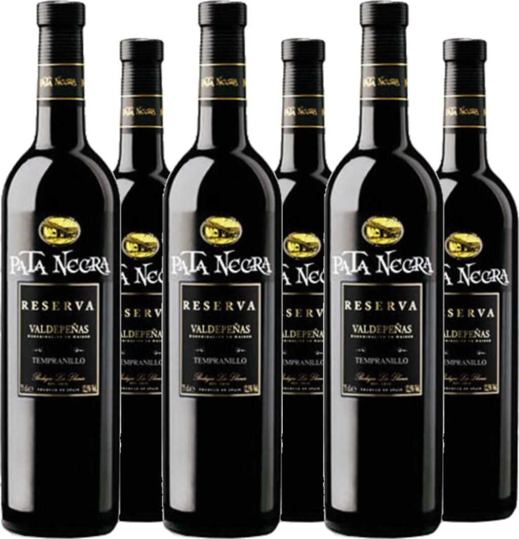 6er Vorteilspaket Pata Negra Reserva, Valdepenas DO 2019 Bodegas Garcia Carrion