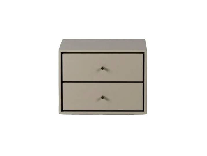 Mavis Table de chevet Volt suspendue Beige-acier inoxydable
