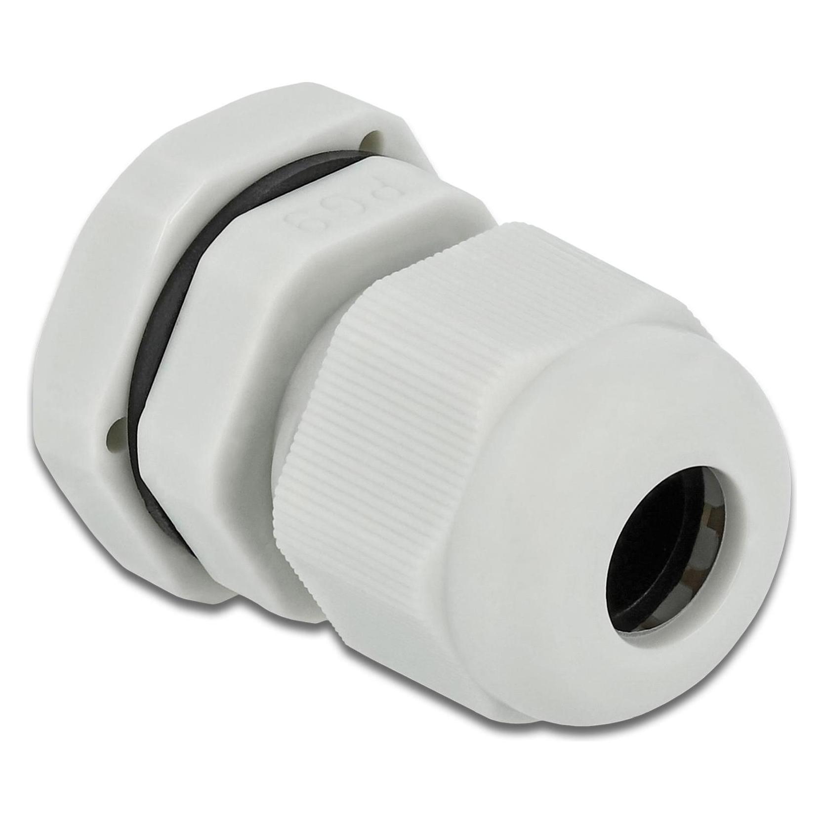 Delock Kabelverschraubung PG9, 19mm, 10 Stück, grau (60195)