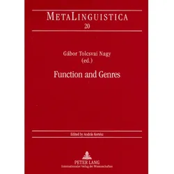 Function and Genres, Fachbücher von Gábor Tolcsvai Nagy