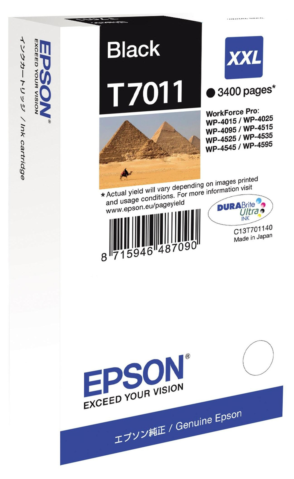 Epson C13T70114010 Original Tintenpatrone zwart XXL