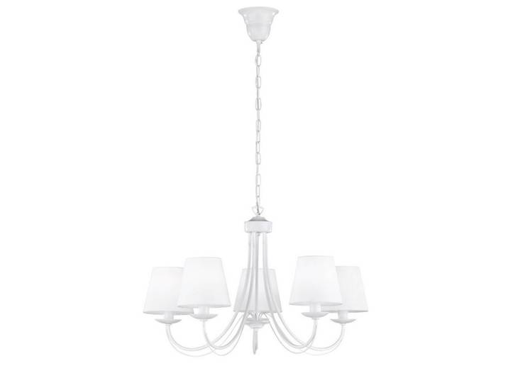 Trio Leuchten Kronleuchter, Weiss, Metall, Textil, 70x150x70 cm, Lampen & Leuchten, Innenbeleuchtung, Kronleuchter