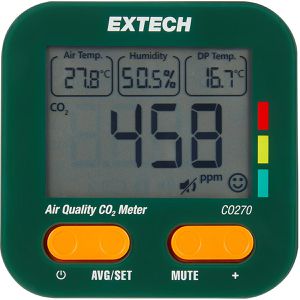 Extech CO2-Messgerät CO270, misst Temperatur und Luftfeuchtigkeit