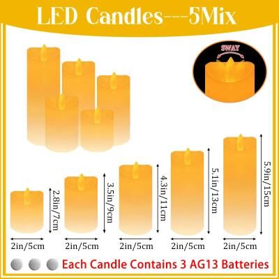 Uplifted Finds 10 To 60 Pcs LED Flameless Candles Flickering Decorative Tea Lights Set For Weddings Festivals And Party Tables 5 Mix 40 Pcs