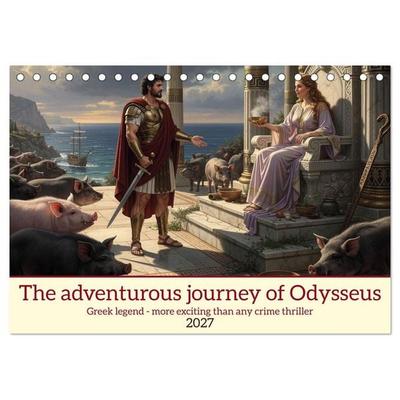 The adventurous journey of Odysseus (Desk Calendar 2027 DIN A5 landscape), CALVENDO 12 Month DeskCalendar