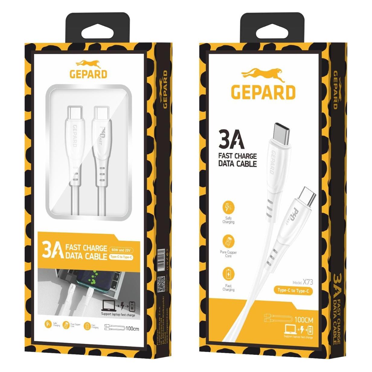 Gepard USB-C - USB-C 60W Kabel (1 m, 60 W) (45450060)
