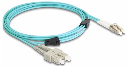 Delock 87912 Glasfaser LWL Verbindungskabel 3m Aquablau [1x LC - 1x SC-Duplex]