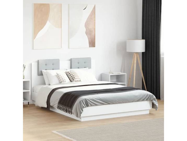 CHIC Lit adulte 2 places - 120x190 cm Structure/Cadre de lit blanc 120x190 cm #Sara40609