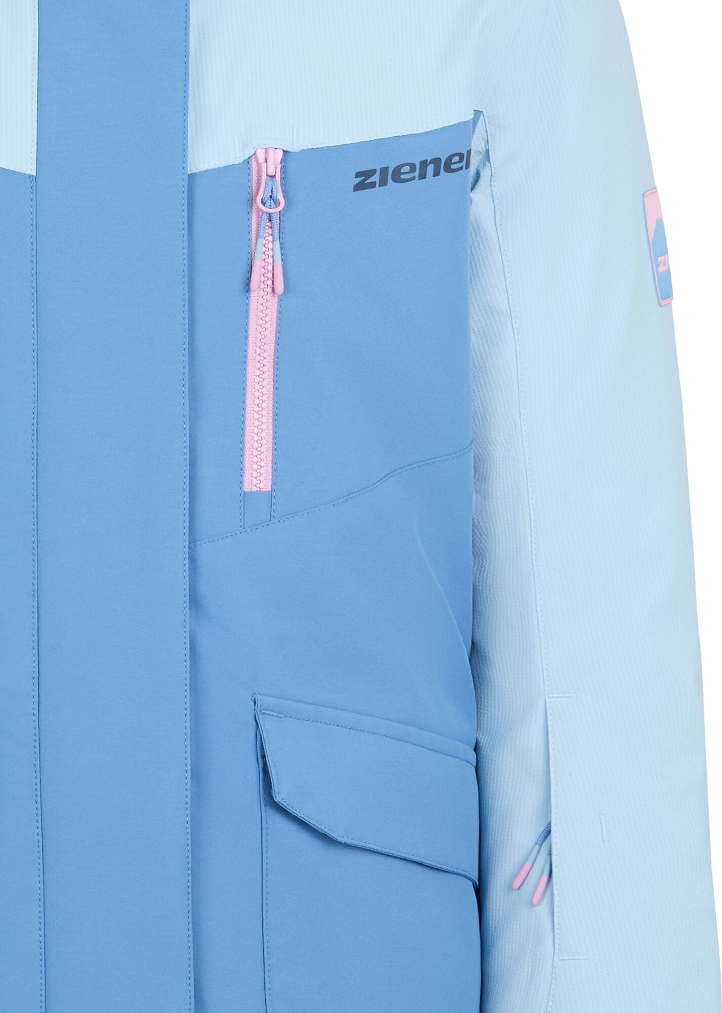 Skijacke ZIENER "AKONIA-Z AQUASHIELD MÄDCHEN", Mädchen, Gr. 164, shadow blau, Obermaterial: 100% Polyester. Futter: 100% Polyamid. Futter 2: 100% Polyester. Wattierung: 100% Polyester, Jacken Skijacke, wasser- u. winddicht, atmungsaktiv, warm, reflektiere
