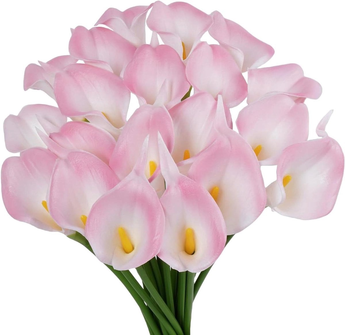 Nep Calla Lelies Kunstbloemen Boeket Roze Wit - 20 Stuks