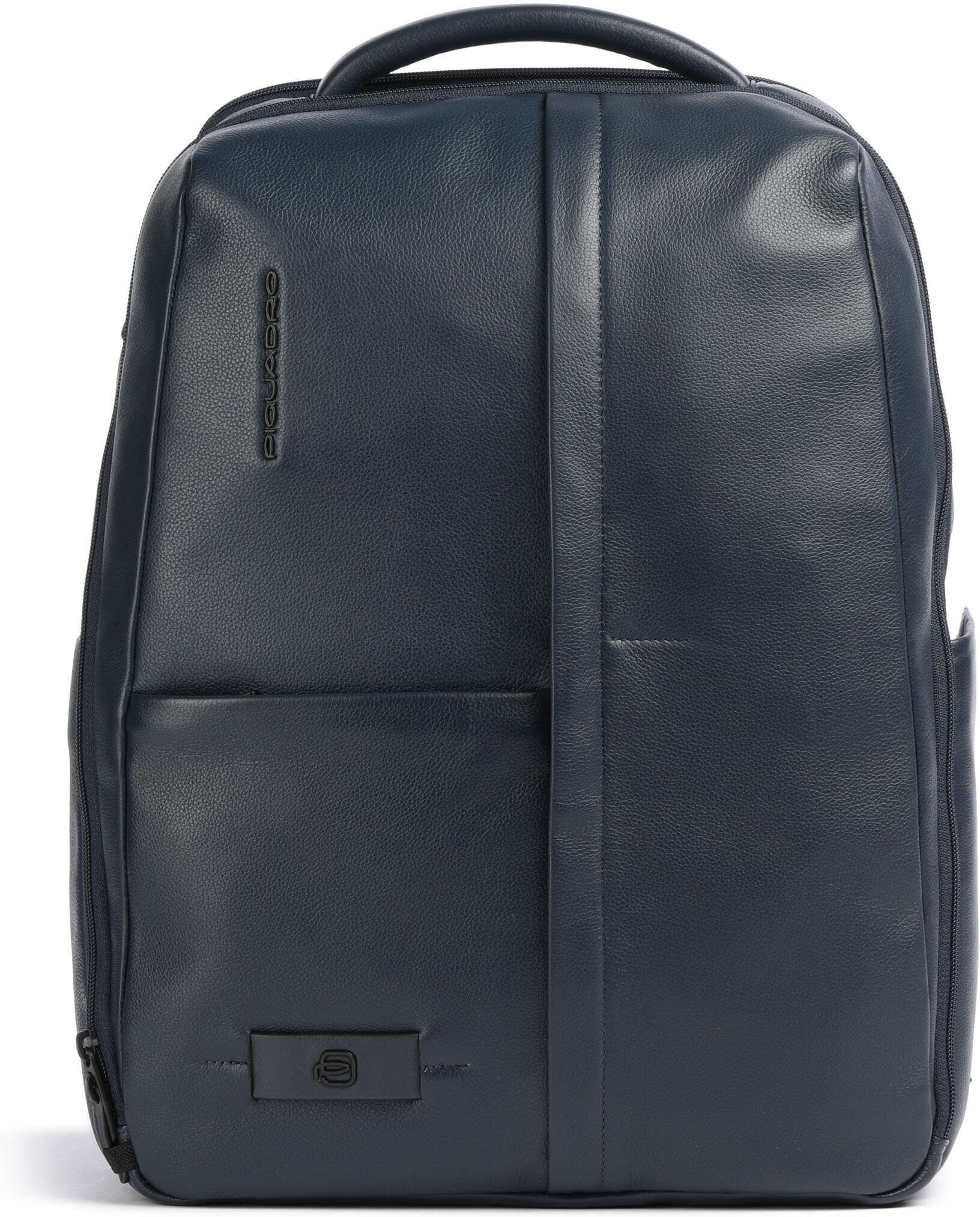 Piquadro W137 Rucksack aus Leder, blau