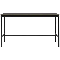 Muuto Base Stehtisch, 190 x 85 cm, höhe 105cm, schwarz linoleum / schwarz