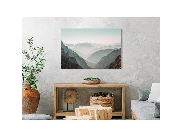Tableau déco Mountain Horizon Lin Vert 90 x 60cm