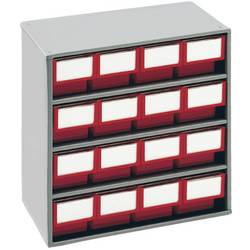 Treston Schubladenmagazin 1630-5 inklusive 16 Schubladen in rot, BxTxH 400x300x395 mm