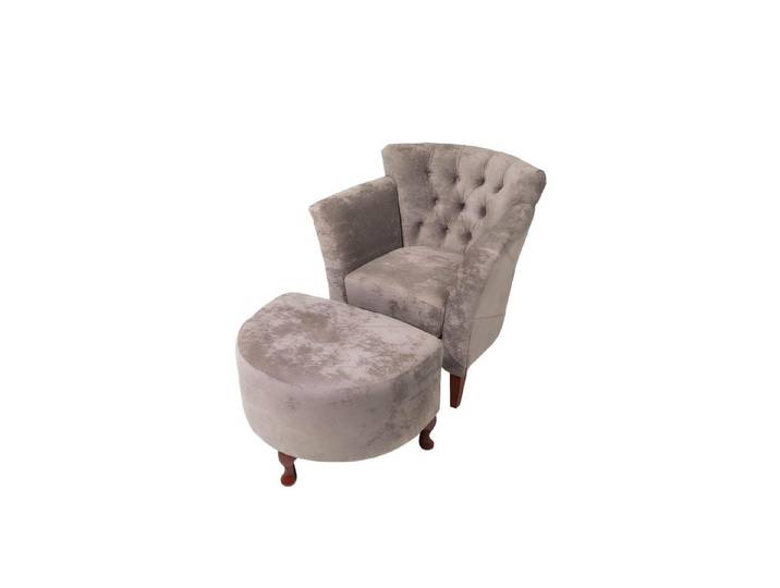 Xlmoebel Hocker Chesterfield Sitzbank mit gepolstertem Fußhocker in elegantem Design (Hocker), Hergestellt in Europa