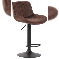 Proregal CHEFGASTRO Barhocker SAHARA Samt Schwarz HxBxT 86x50x50cm Samt Braun Barstuhl