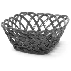80x Körbe mit gewebtem Rand,quadratisch,Schwarz,190x190x(H)80mm