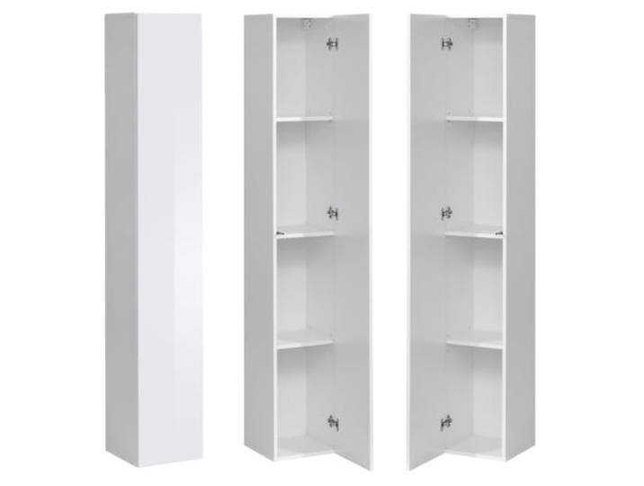 Lomadox Wohnzimmer Hängeschrank mit 30 cm Breite in Weiß mit Hochglanz-Fronten, 1 Tür -