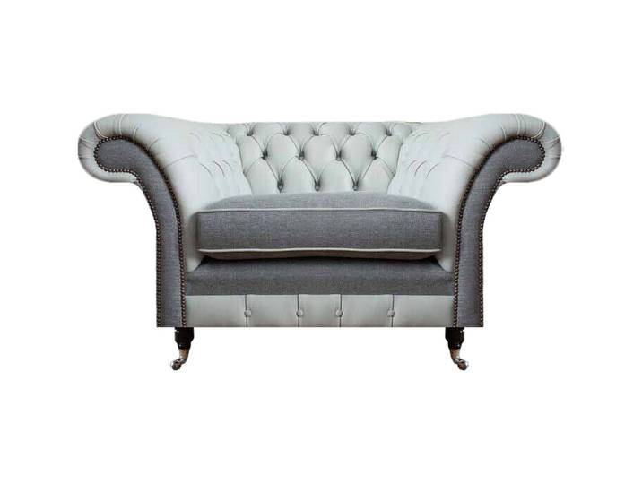 JVmoebel Chesterfield-Sessel Grau Polster-Sessel im klassischen Chesterfield-Design (Sessel), Made in Europa