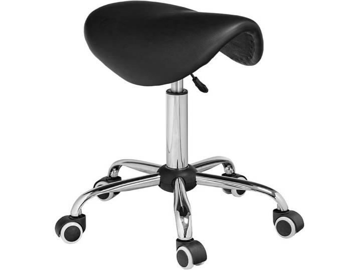 HOOBRO Tabouret Pivotant Hauteur Réglable Chaise de Bureau Assise Rembourrée en PU pour Institut de Beauté Salon de Coiffure