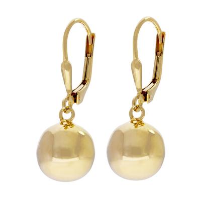 Paar Ohrhänger FIRETTI "Schmuck Geschenk Silber 925 Ohrschmuck Patentbrisur Kugel", gold (gelbgoldfarben), Ohrringe, Damen, 10mm, Silber 925 (Sterlingsilber)