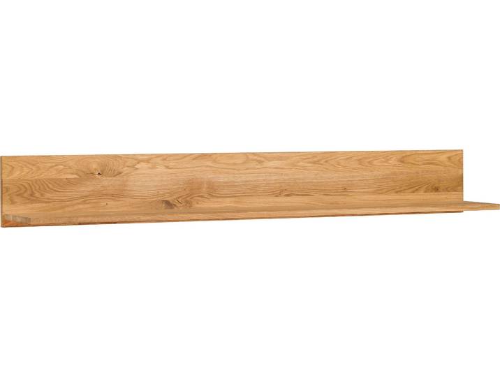 Wandregal HOME AFFAIRE SINA B/T/H: 155/21/19,5cm, Massivholz, Platz für Deko & Bücher , braun, B:155cm T:21cm, Massivholz, Regale, Wandregal, Stabile Ausführung, 1 Ablageboden, Wohnzimmer, Schlafzimmer, Regal