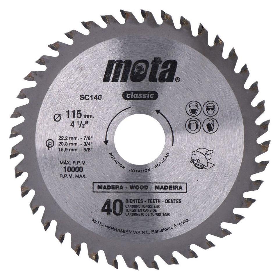 Mota Herramientas Circular saw widia ø115 mm 40 teeth (49347588)