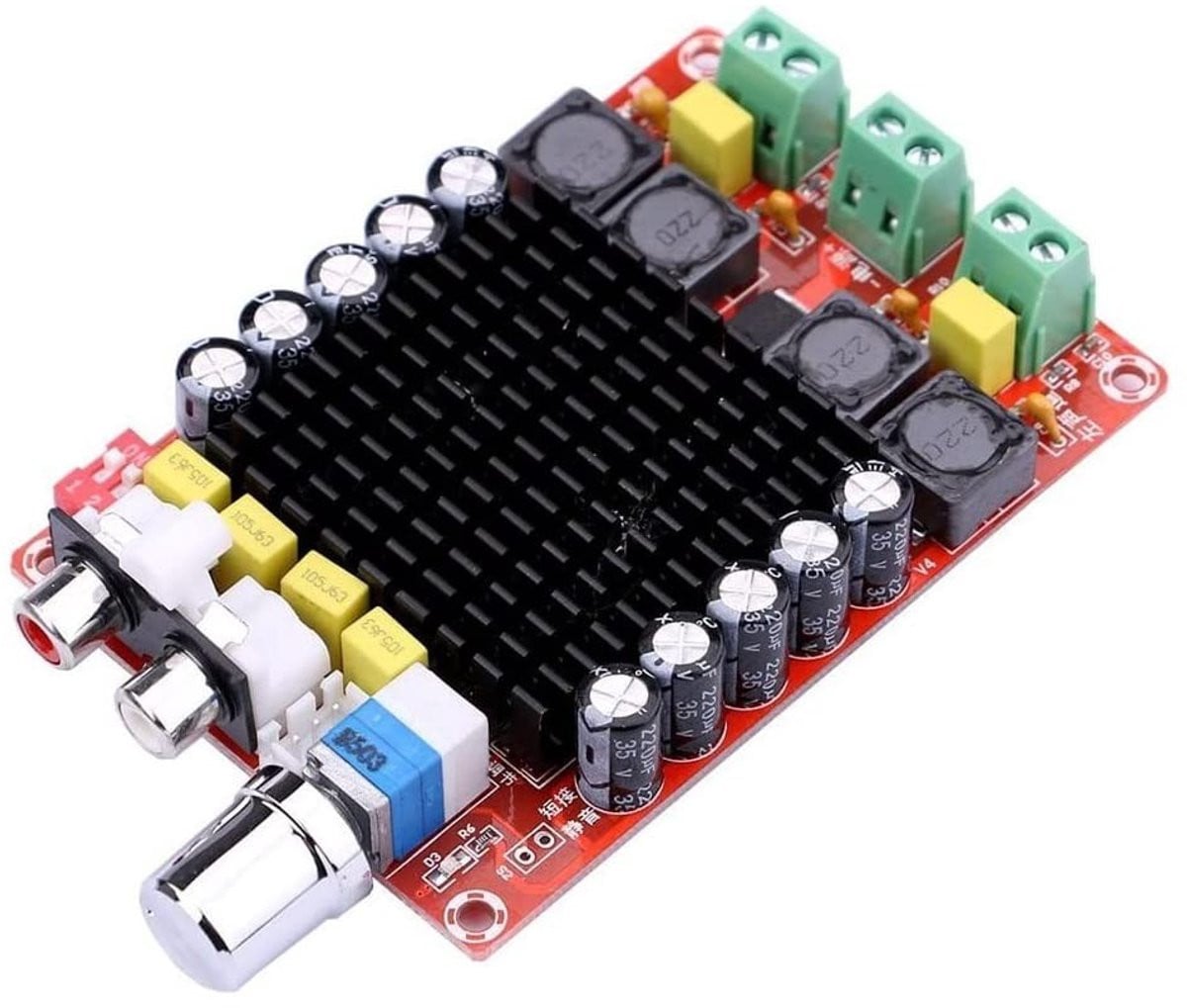 Krachtige 2X100W Dual Channel Digitale Stereo Versterker Module voor DC 24V Class D Audio Toepassingen