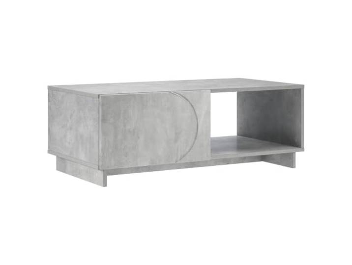 Heofavd Couchtisch Betongrau 95x50,5x35cm Holzwerkstoff mit 2 Schubladen