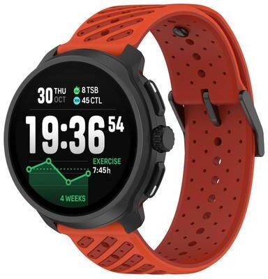 Everyday Crate Suunto Race 2 Silicone Watch Strap Breathable Twill Texture Replacement Band dawn Orange