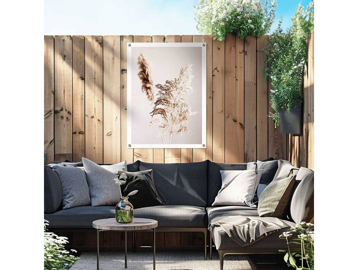 Outdoor-Poster Pampasgras PVC Beige/Beige 60 x 80 x 0cm