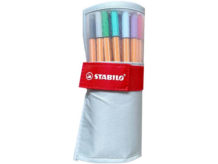 Stabilo point 88 25er Rollerset pastell grau