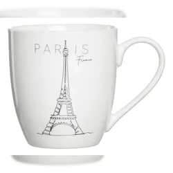 Ritzenhoff & Breker Kaffeebecher / Travel / Paris / Porzellan / Weiss