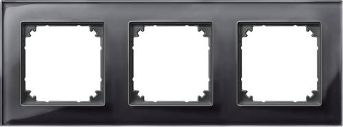 Merten 3fach Rahmen Abdeckung System M, M-Plan Schwarz 489303 1St.