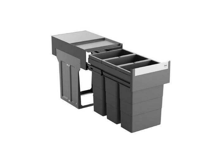 Hailo Einbaumülleimer Hailo Abfallsammler 3666921 TZ Swing Terzett 3x 8 Liter