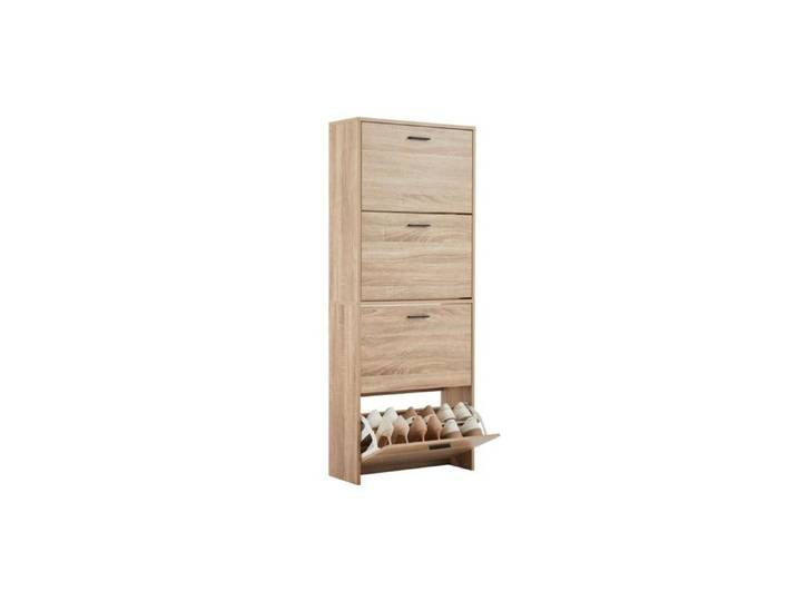 Meuble à Chaussures Compact 24 Paires Bois Clair Bois Clair Bois Clair MEUBLE A CHAUSSURES