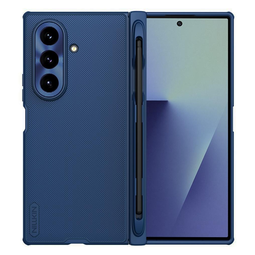 Nillkin Super Frosted FOLD Magnetic Pen Slot Back Cover for Samsung Galaxy Z Fold 7 Blue (Samsung Galaxy Z Fold7) (57983126243)