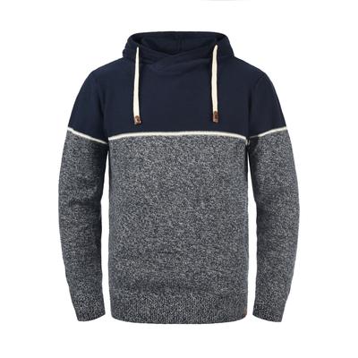Strickfleece-Pullover INDICODE "Strickpullover IDLynde", Herren, Gr. S, blau (navy), Obermaterial: 100% Baumwolle CO., Pullover