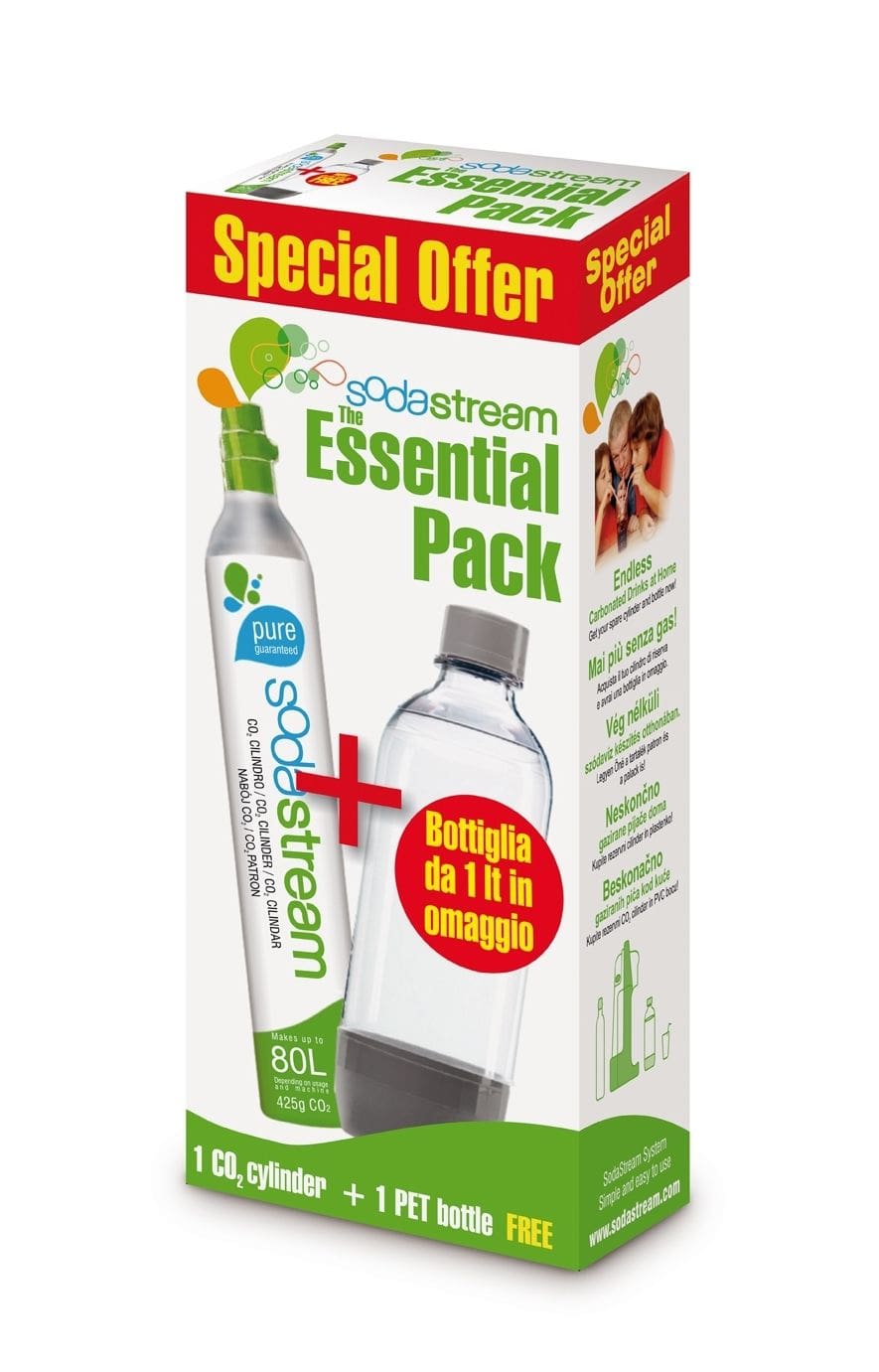 SodaStream 1053000410 Reservepack CO2-Zylinder 60l + PET-Flasche