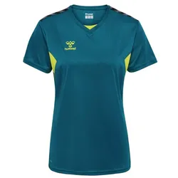 hummel hmlAuthentic PL Trikot S/S Damen - blue coral/sulphur spri