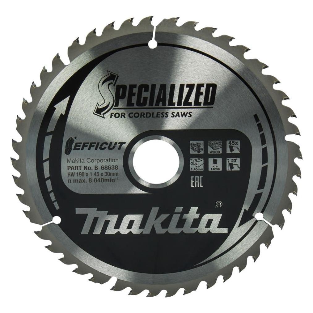Makita CCF19045G SPECIALIZED EFFICUT Sägeblatt 190 x 30 x 1,0 mm ( B-68638 ) 45 Zähne für Holz (B-68638)